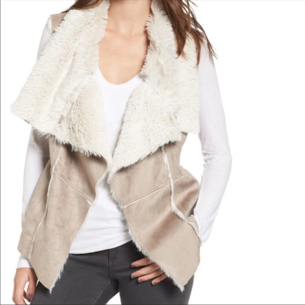 Cupcakes & Cashmere faux suede vest, large